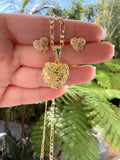 Larger High Shine Nugget Heart Set- Package Deal