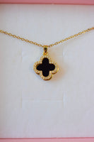 Black Double Clover (Rolo Chain)