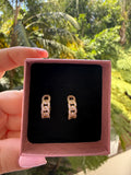 Cuban Link Huggie Hoops