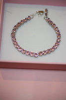 Pink Tennis Bracelet