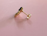 Enamel Flower Studs (pink)