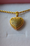 Iced Out Heart (Rope Chain)