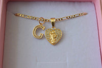 Beautiful Saint Jude Heart & Initial