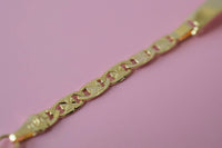Kids Diamond Cut Anchor ID Bracelet