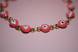 Bubble Gum Pink Eye Bracelet