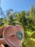 Oval Aquamarine Inspired Ring