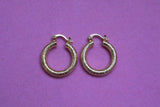 Hammered Tube Hoops In 2 Sizes