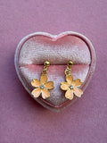 Dangle Flower Earrings (Orange)