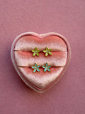 Dainty Daisy Studs (green or blue)