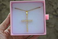 Large Diamond Cross (Rolo Chain)