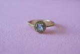 Gold Halo Ring (White)