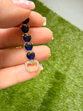 Heart Tennis Bracelet (Blue)
