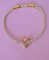 Baguette Heart Bracelet