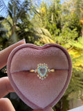 Vintage Style Aqua Heart