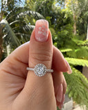 White Gold Halo Ring