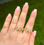 Icy Bow Ring (Pink)