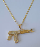 Diamond Gun Necklace