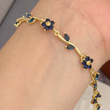 Sherry Flower Bracelet (Sapphire)