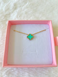 Turquoise Clover Necklace