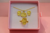 3 Piece Diamond Kitty Package Deal (Rolo Chain)