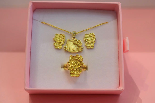 3 Piece Diamond Kitty Package Deal (Rolo Chain)