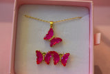 Lucky Butterfly Set (Hot Pink)