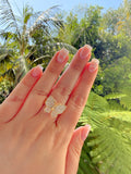 Diamond Butterfly Ring (White)