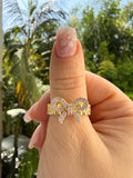 Icy Bow Ring (Pink)