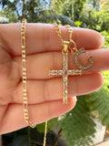 Maddy Cross & Initial (White)