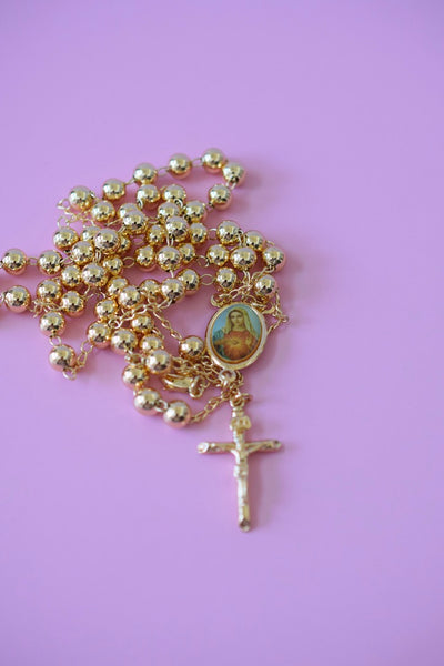 Image Of Mary Rosary (Blue)