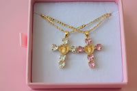 Heart Mary Cross In 2 Colors