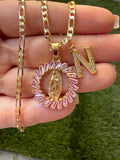 Pink Baguette Mary & Initial
