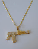Diamond Gun Necklace
