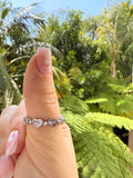 Adjustable Silver Pink Heart Band