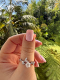 White Flower Ring (adjustable)