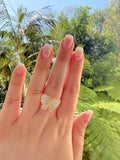 Diamond Butterfly Ring (White)