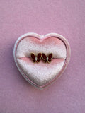 Enamel Butterfly Studs (Cherry Cola)