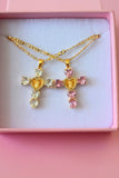 Heart Mary Cross In 2 Colors