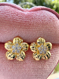 Diamond Flower Studs