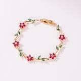 Sherry Flower Bracelet (Red)