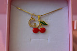Cherry & Initial (Box Chain)