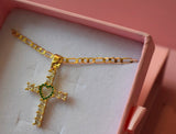 Emerald Heart Cross