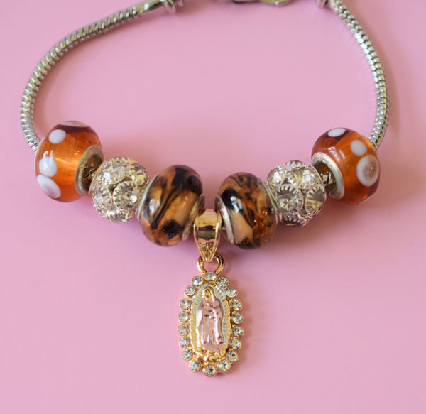 Icy Dainty Mary Charm Bracelet