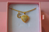 Iced Out Heart & Initial (Rope Chain)
