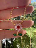 Pink Daisy (ball chain)