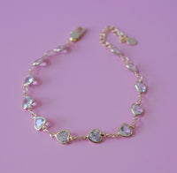 Bezel Heart Bracelet