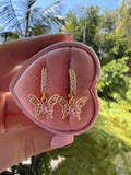 Butterfly Dangle Earrings (pink)