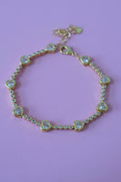 Bezel Heart Tennis Bracelet