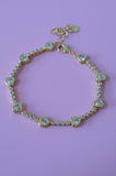 Bezel Heart Tennis Bracelet
