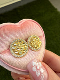 Round Diamond Nugget Earrings